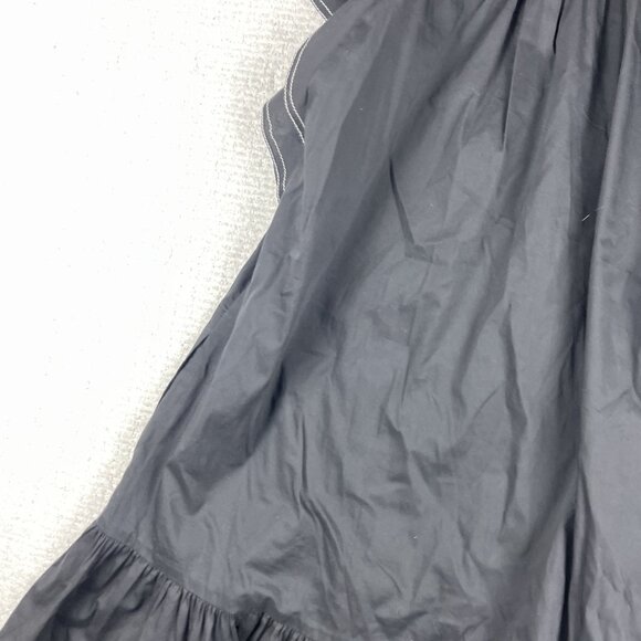 Sabina Musayev Black Ruffle Mini Dress V Neck Black / White Summer Sz S - Picture 14 of 16